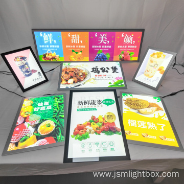 Slim Magnetic Panel Aluminum Led Advertising Menu Display